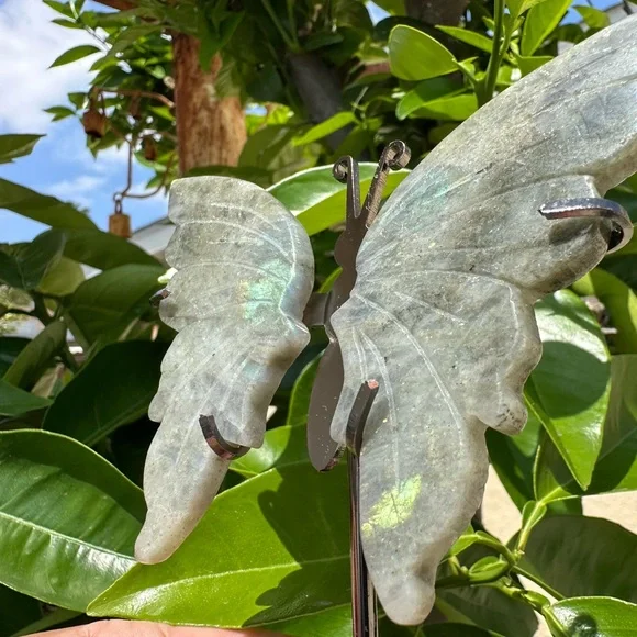 NWT - Labradorite Butterfly Crystal with Stand